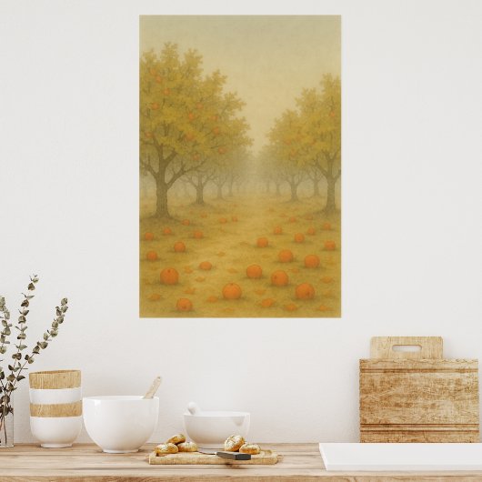 Herfst 8, De laatste boomgaard, seizoensgebonden p Poster (Keuken)