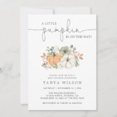 Herfst A Little Pumpkin Baby shower Kaart (Voorkant)