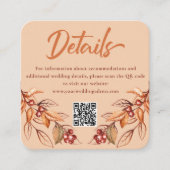 Herfst Aarde ton Terracotta Bruiloft Behuizing Kaa Informatiekaartje (Voorkant)