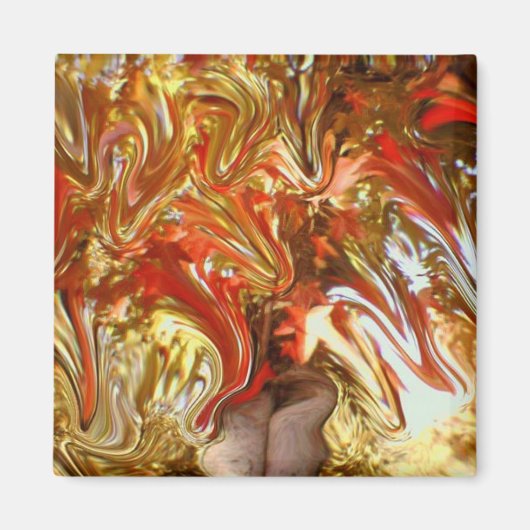 Herfst abstract magneet (Voorkant)