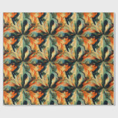 Herfst Abstracte Olieverf Cadeaupapier (Vlak)