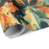 Herfst Abstracte Olieverf Cadeaupapier (Rol Hoek)