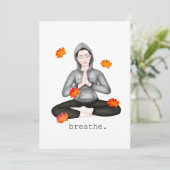 herfst. ademen bedankkaart (Staand voorkant)