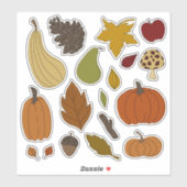 Herfst Afbeelding grafische stickers (Vel)