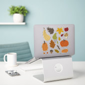 Herfst Afbeelding grafische stickers (Laptop op bureau)