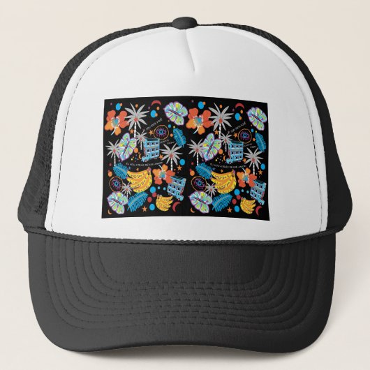 herfst afdrukken trucker pet (Voorkant)