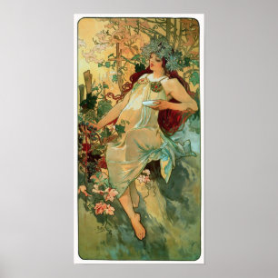 Herfst Alphonse Mucha ~ Art Nouveau Poster