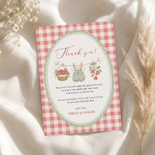 Herfst Appel Baby Waskleine Baby Shower Bedankkaart