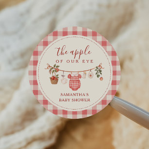 Herfst Appel Baby Waskleine Baby Shower Ronde Sticker