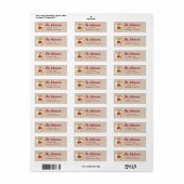 Herfst Appel Mand Terug Adres Labels (Full Sheet)