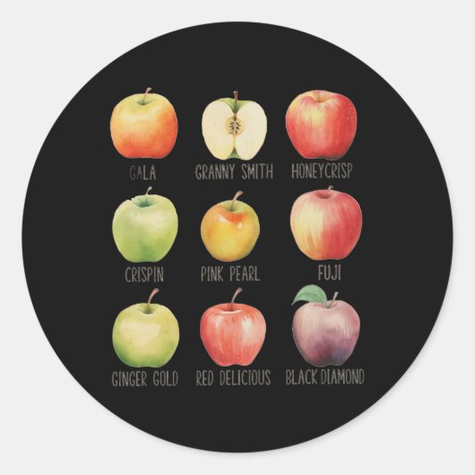 Herfst Appel plukken Apple Orchard Boho Boerderij Ronde Sticker (Voorkant)