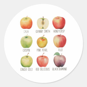 Herfst Appel plukken Apple Orchard Boho Boerderij Ronde Sticker