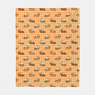 Herfst Appel Pompoen en Pecan Taart Patroon Fleece Deken