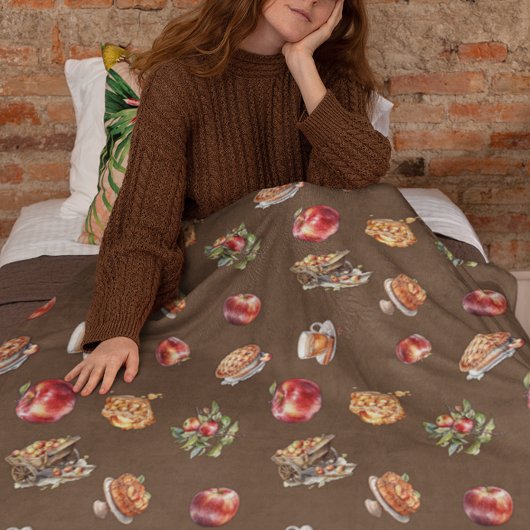 Herfst appeloogst gooien fleece deken