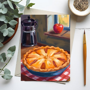 Herfst Appeltaart Aquarel Feestdagenkaart