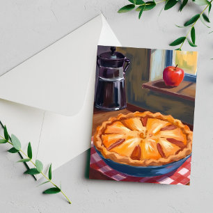 Herfst Appeltaart Thanksgiving Waterverf Feestdagenkaart