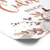 Herfst Apple Cider Party Sign Herfst Pumpkins Poster (Hoek)