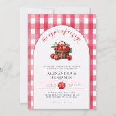 Herfst Apple Oogst Rustiek Rood Paar Baby shower Kaart (Voorkant)