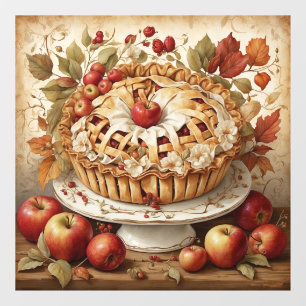 Herfst Apple Pie Window Cling Raamsticker