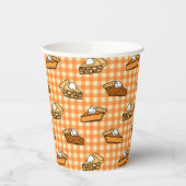 Herfst Apple Pumpkin en Pecan Pie Pattern Papieren Bekers (Links)