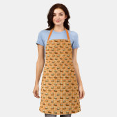Herfst Apple Pumpkin en Pecan Pie Pattern Schort (Gedragen)