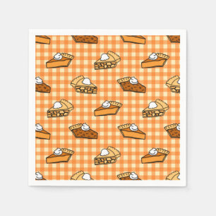 Herfst Apple Pumpkin en Pecan Pie Pattern Servet