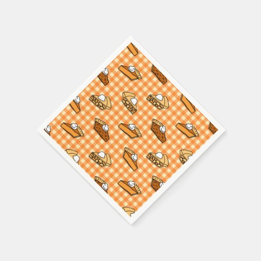 Herfst Apple Pumpkin en Pecan Pie Pattern Servet (Hoek)