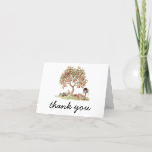 Herfst Apple van onze ogen Baby shower Bedankkaart