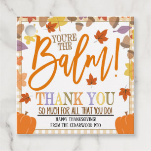 Herfst Appreciation Gift Label