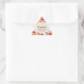 Herfst Aquarel Bloemen Bruidsfeest Driehoek Sticker (Tas)