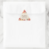 Herfst Aquarel Bloemen Bruiloftsfeest Driehoek Sticker (Tas)