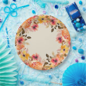 Herfst Aquarel Bloemen Papieren Bord (Feest)