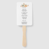 Herfst Aquarel Pompoenen & Bloemen Handwaaier (Achterkant)