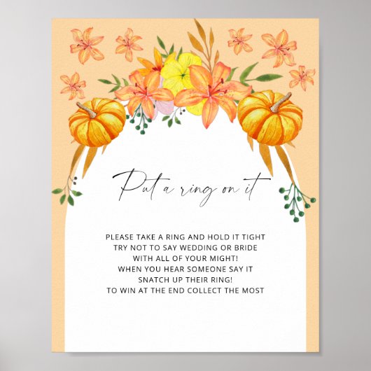 Herfst Arch - zet een ring op het spel Poster (Voorkant)