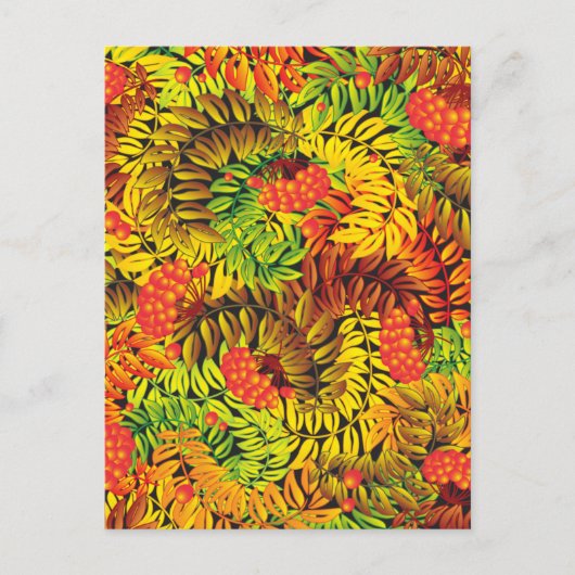 Herfst Ashberry bladeren Briefkaart (Voorkant)