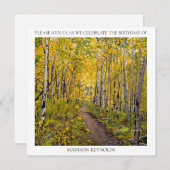 Herfst Aspen-boombos Kaart (Voorkant / Achterkant)