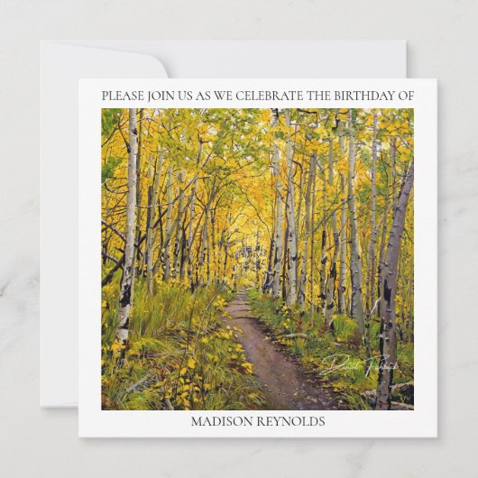 Herfst Aspen-boombos Kaart (Voorkant)