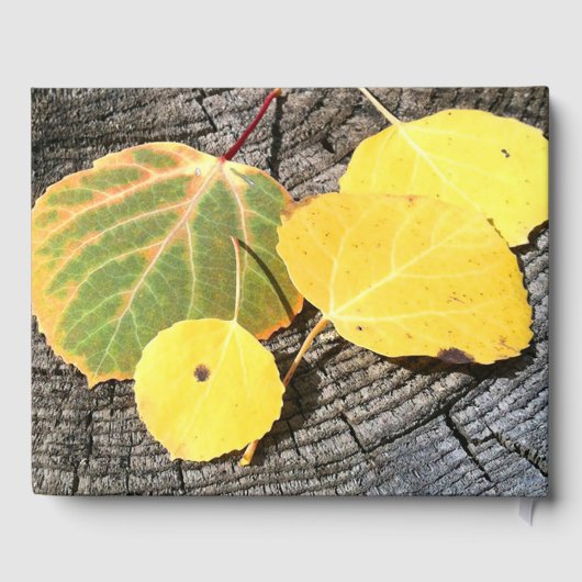 Herfst Aspen Leaves & Custom Photo Special Event Gastenboek (Achterkant)