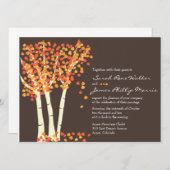 Herfst Aspen Tree Wedding Invitation Kaart (Voorkant / Achterkant)