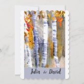 Herfst Aspen Trees Aangepaste huwelijksuitnodiging Kaart (Voorkant)