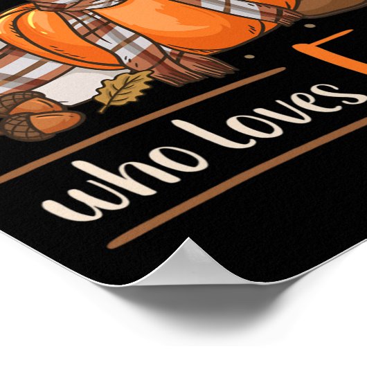 Herfst Autum is een meisje dat van Herfst houdt Poster (Hoek)