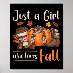 Herfst Autum is een meisje dat van Herfst houdt Poster