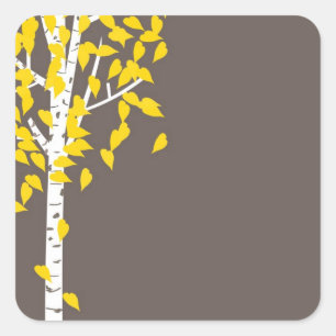 Herfst Autumn Aspen Tree Sticker