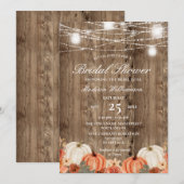 Herfst | Autumn Barn Wood & Pumpkin-Vrijgezellenfe Kaart (Voorkant / Achterkant)