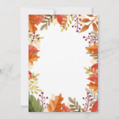 Herfst Autumn Bridal Shower Kaart (Achterkant)