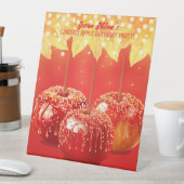 Herfst Autumn Candided Apple Party Reclamebord Met Voetstuk (Insitu)