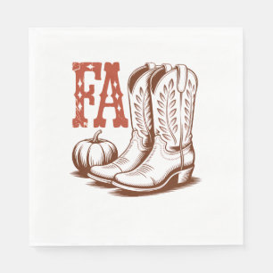 Herfst Autumn Cowgirl Pumpkin Servet
