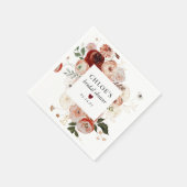 Herfst Autumn Floral Vrijgezellenfeest Napkins Servet (Hoek)