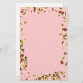 HERFST/AUTUMN LEAVES, Roze Briefpapier (Voorkant / Achterkant)