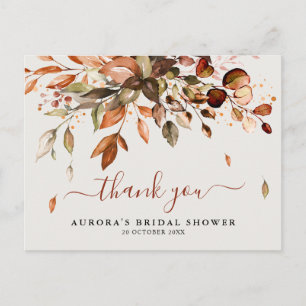 Herfst Autumn Leaves Rustic Vrijgezellenfeest Hart Briefkaart